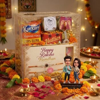 Premium Gift Hamper with Dry Fruits, Dairy Milk Silk Chocolate & Photo Standee