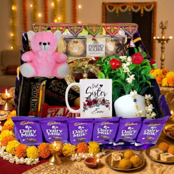 Royal Rakhi Gift Hamper for Sister with Premium Chocolate Delights