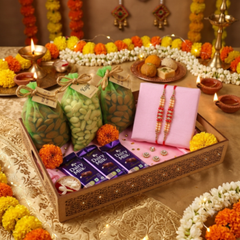 Rakhi Cadbury Dairy Milk & Assorted Dry Fruits Premium Gift Box