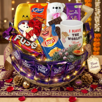 Sister's Favorite Rakhi Gift Hamper | Dairy Milk Circle Chocolate Collection